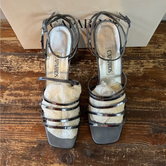 Caparros Evening shoes Grey sequins size 8 - Picture 3 of 7